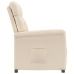 Sillón reclinable de tela de microfibra beige