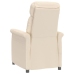 Sillón reclinable de tela de microfibra beige