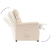 Sillón reclinable de tela de microfibra beige