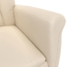 Sillón reclinable de tela de microfibra beige