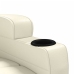 Sillón reclinable de cuero sintético blanco crema