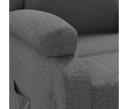 Sillón reclinable de tela gris oscuro