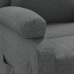 Sillón reclinable de tela gris oscuro