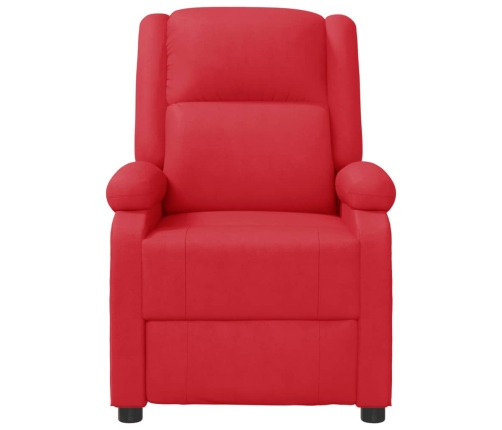 Sillón de masaje de cuero sintético rojo