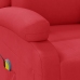 Sillón de masaje de cuero sintético rojo