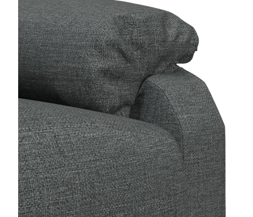 Sillón de masaje de tela gris oscuro