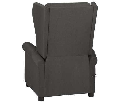 Sillón de masaje de tela gris oscuro