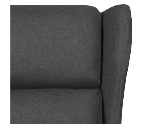 Sillón de masaje de tela gris oscuro