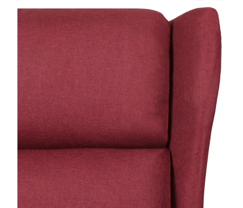 Sillón de masaje de tela rojo tinto