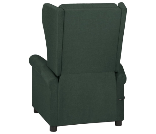 Sillón de masaje eléctrico tela verde oscuro