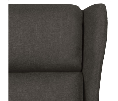 Sillón de masaje reclinable de tela gris taupé