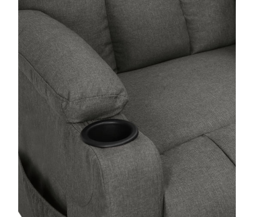 Sillón reclinable de tela gris oscuro