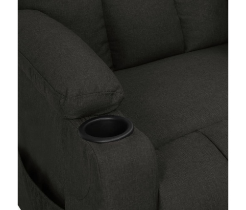 Sillón reclinable de tela negro