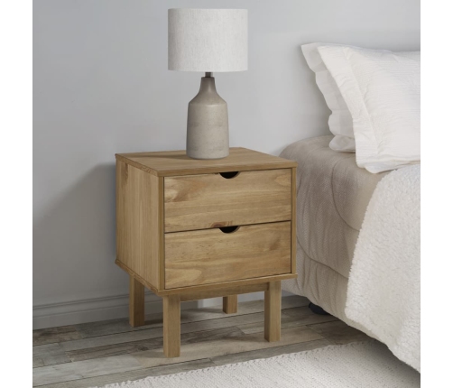 vidaXL Mesita de noche OTTA madera maciza de pino 45x39x57 cm