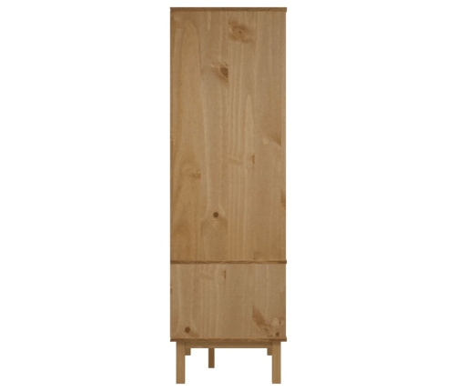 Armario OTTA madera maciza pino marrón y blanco 76,5x53x172 cm