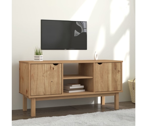 Mueble de TV OTTA madera maciza de pino 113,5x43x57 cm