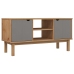 Mueble TV OTTA madera maciza pino marrón y gris 113,5x43x57 cm