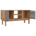 Mueble TV OTTA madera maciza pino marrón y gris 113,5x43x57 cm