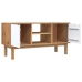 vidaXL Mueble TV OTTA madera maciza pino marrón blanco 113,5x43x57 cm