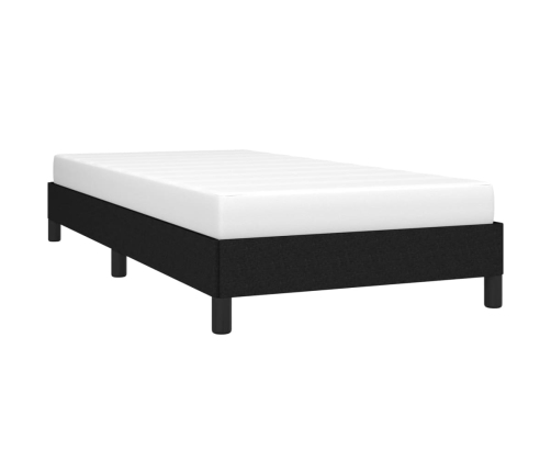 Estructura de cama sin colchón tela negro 90x190 cm