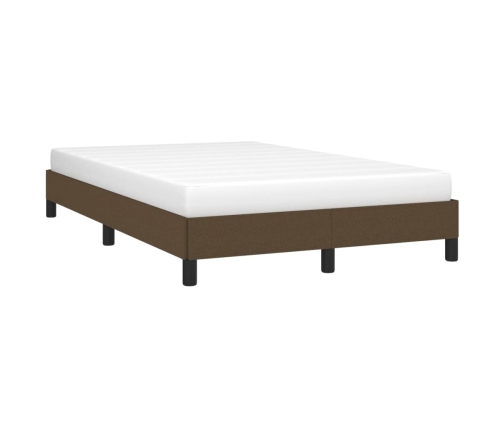 vidaXL Estructura de cama de tela marrón oscuro 120x200 cm