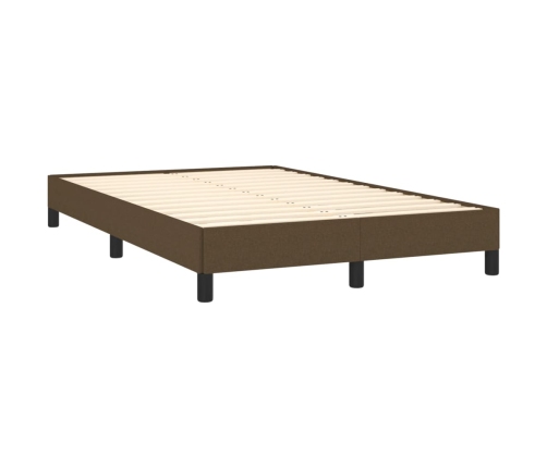 vidaXL Estructura de cama de tela marrón oscuro 120x200 cm