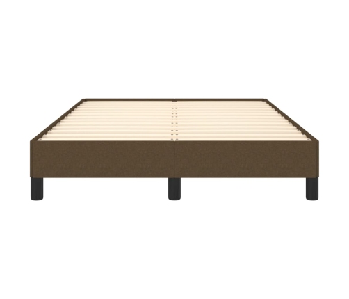 vidaXL Estructura de cama de tela marrón oscuro 120x200 cm