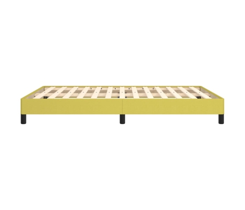 vidaXL Estructura de cama de tela verde 140x190 cm