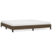 Cama sin colchón tela marrón oscuro 200x200 cm