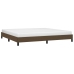 Cama sin colchón tela marrón oscuro 200x200 cm