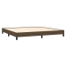 Cama sin colchón tela marrón oscuro 200x200 cm