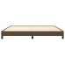 Cama sin colchón tela marrón oscuro 200x200 cm