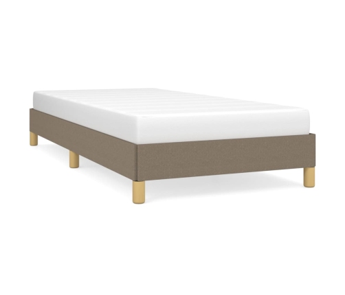 Estructura de cama sin colchón tela taupe 90x200 cm