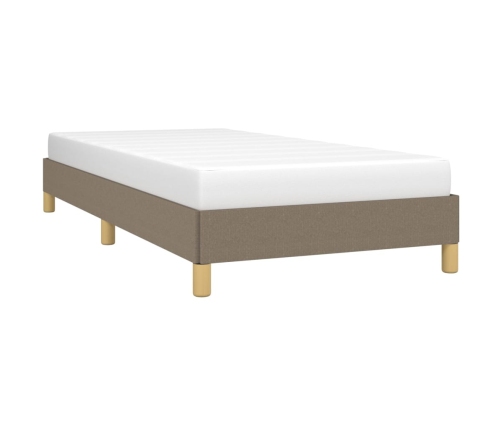 Estructura de cama sin colchón tela taupe 90x200 cm