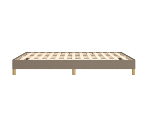 vidaXL Estructura de cama de tela gris taupe 140x190 cm