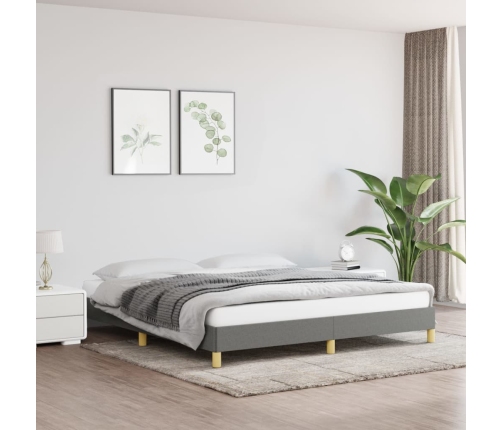 vidaXL Estructura de cama tela gris oscuro 180x200 cm