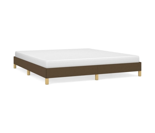 vidaXL Estructura de cama tela marrón oscuro 180x200 cm