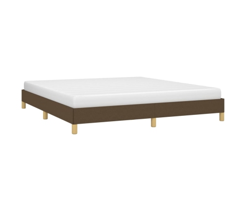 vidaXL Estructura de cama tela marrón oscuro 180x200 cm