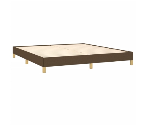 vidaXL Estructura de cama tela marrón oscuro 180x200 cm