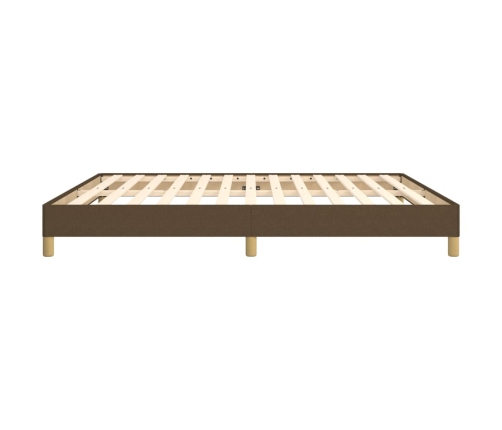 vidaXL Estructura de cama tela marrón oscuro 180x200 cm