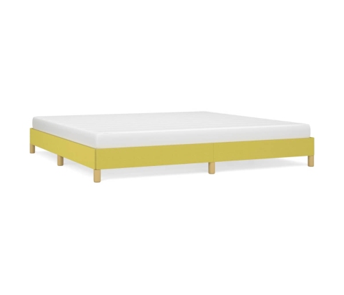 vidaXL Estructura de cama de tela verde 200x200 cm