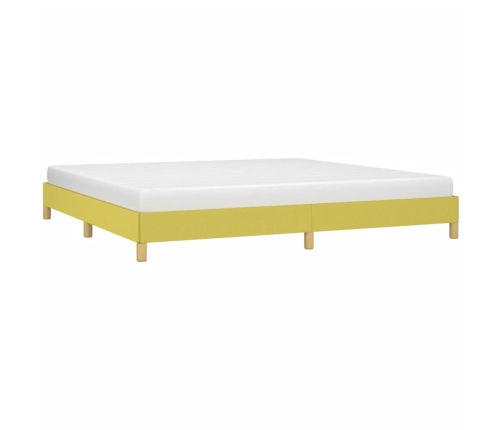 vidaXL Estructura de cama de tela verde 200x200 cm