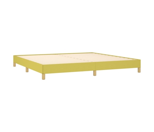 vidaXL Estructura de cama de tela verde 200x200 cm