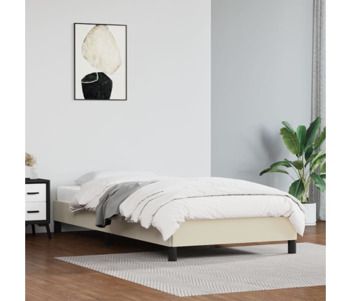 vidaXL Estructura de cama cuero sintético color crema 80x200 cm