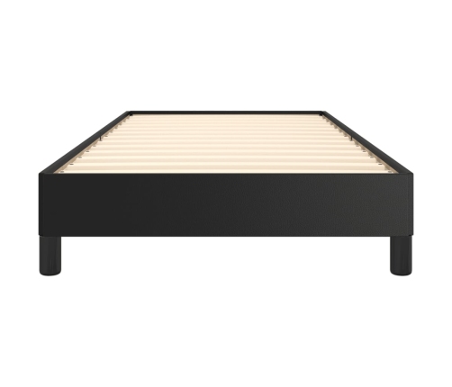 vidaXL Estructura de cama de cuero sintético negro 90x200 cm