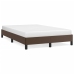 Estructura de cama sin colchón cuero sintético marrón 120x200cm