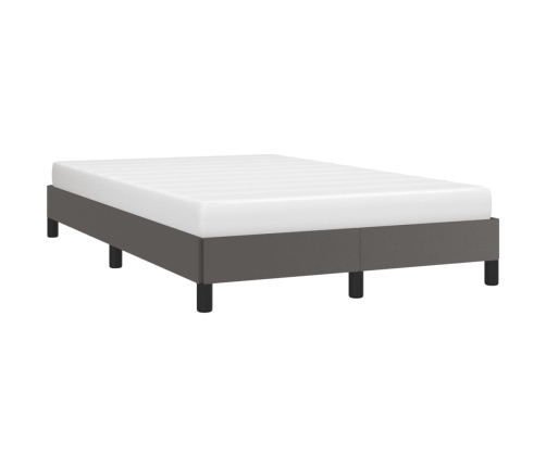 vidaXL Estructura de cama de cuero sintético gris 120x200 cm