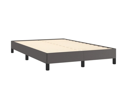 vidaXL Estructura de cama de cuero sintético gris 120x200 cm