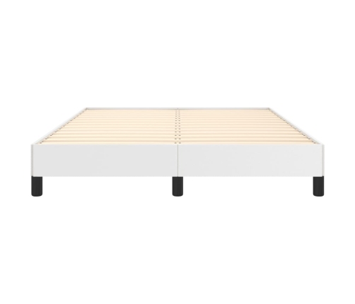 vidaXL Estructura de cama de cuero sintético blanco 140x200 cm