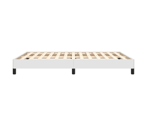 vidaXL Estructura de cama de cuero sintético blanco 140x200 cm